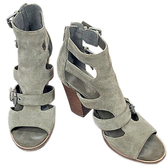 Marc Fisher Green Suede Sandals - Picture 4 of 4